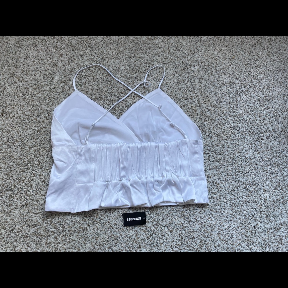 Cute. Spaghetti strap crop top.